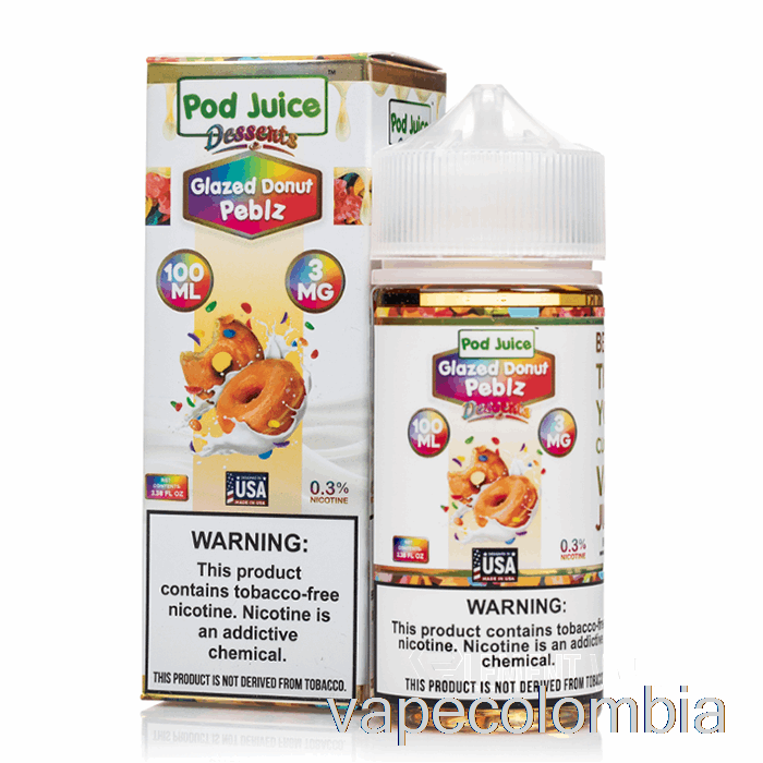 Vape Kit Completo Donut Peblz Glaseado - Jugo De Vaina - 100ml 0mg